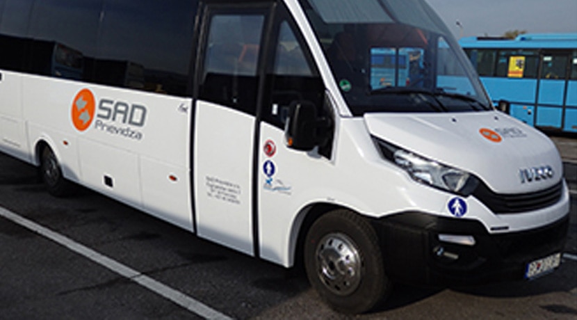Spoločnosť SAD Prievidza a.s. zaradila na zájazdovú dopravu nový midibus  IVECO ROŠERO FIRST s obsaditeľnosťou 26-miest pre cestujúcich ...