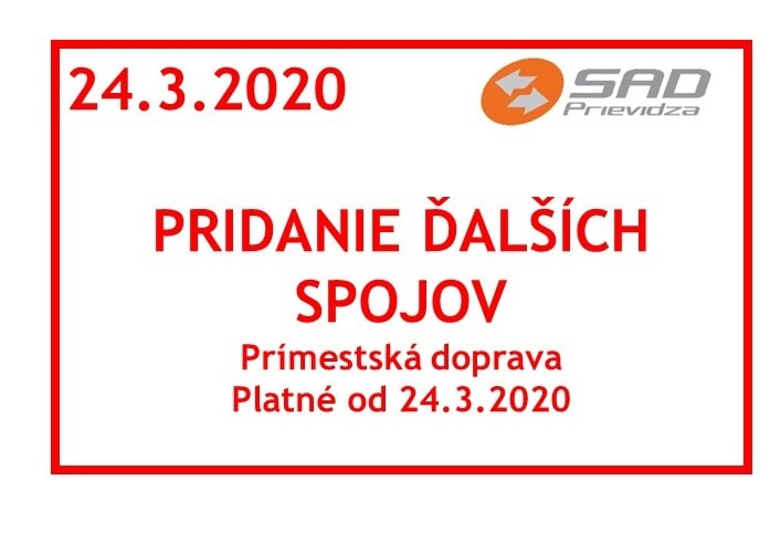 Posila spojov od 24.3.2020